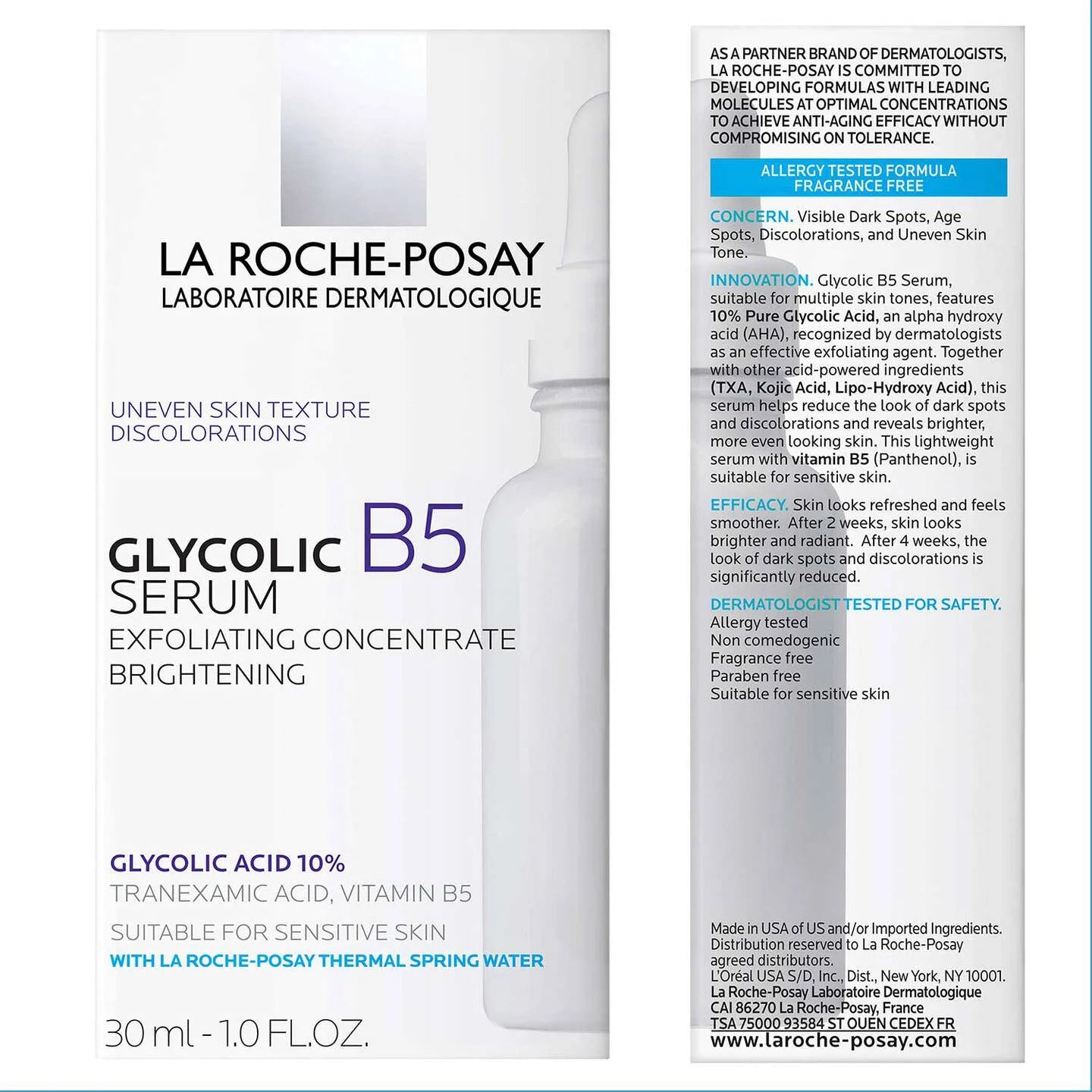 LA ROCHE POSAY 10% Pure Glycolic Acid Serum with Vitamin B5 - New Moon Beauty