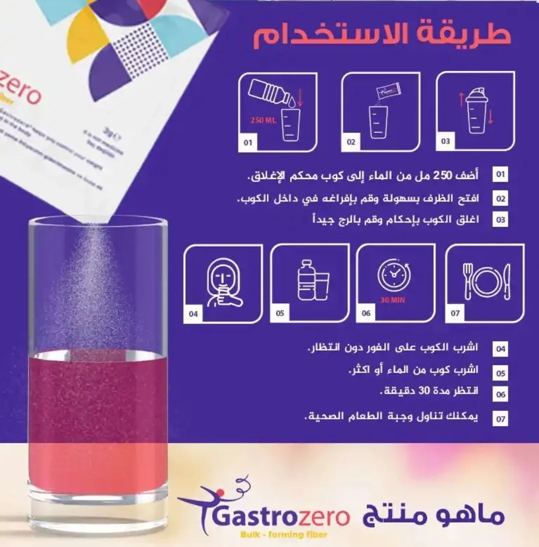 Gastrozero Fiber، مشروب غني بالألياف للتنحيف وتنظيم الشهية.