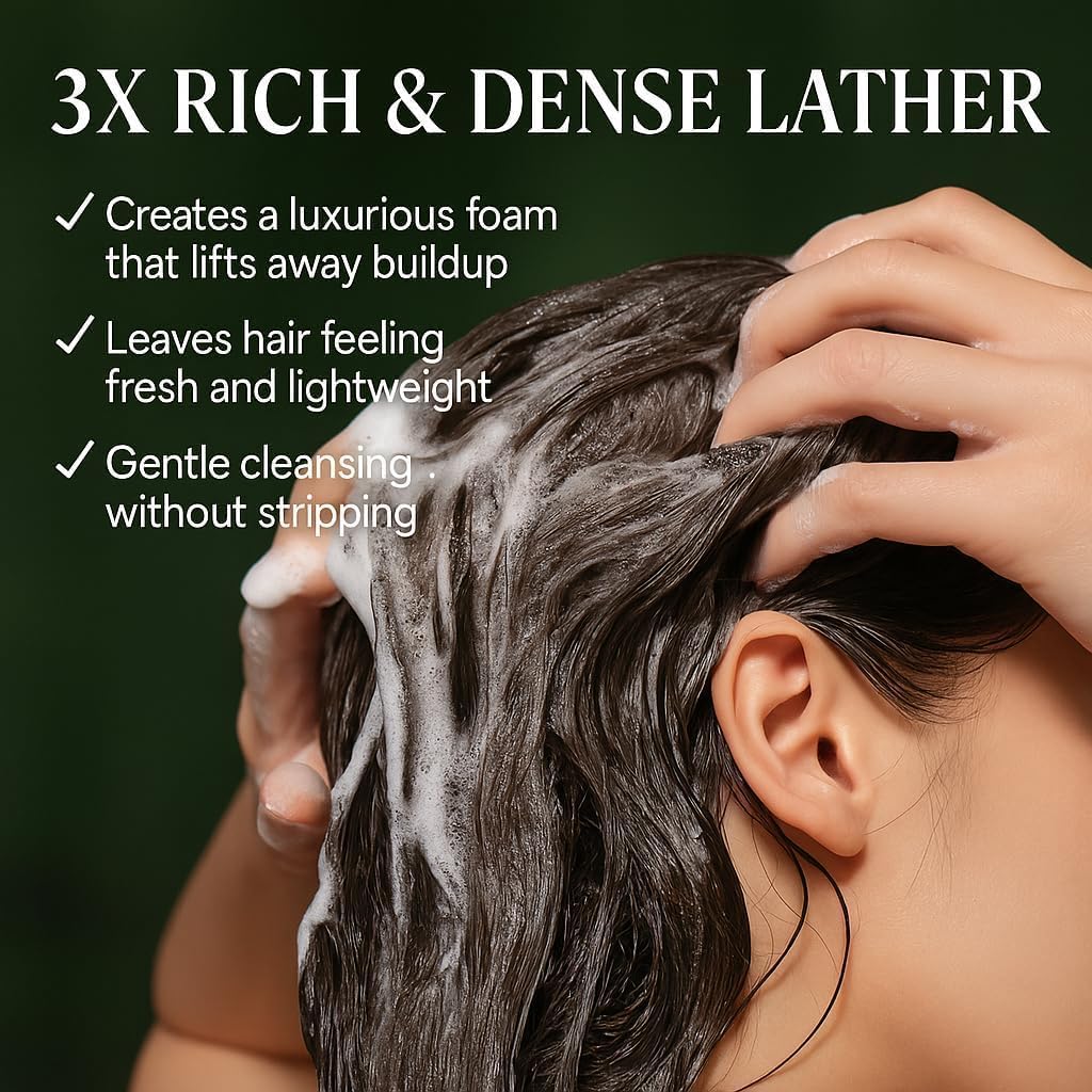 Seven Green Herbal Hair Care Soap bar with natural green plant extracts and herbal ingredients in a clear wrapper.