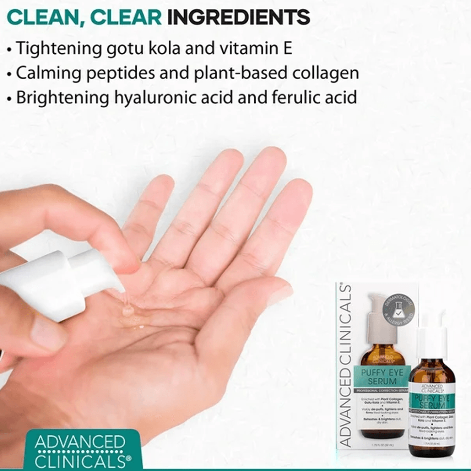 Advanced Clinicals Puffy Eye Professional Correction Serum - 52ml