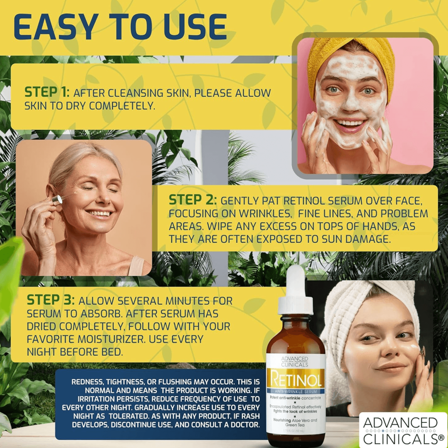 Advanced Clinicals Retinol Anti-Aging Serum - 52ml