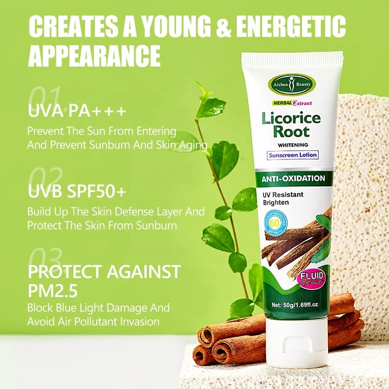 Aichun Beauty Licorice Root Sunscreen Lotion AntiOxidation 50gm