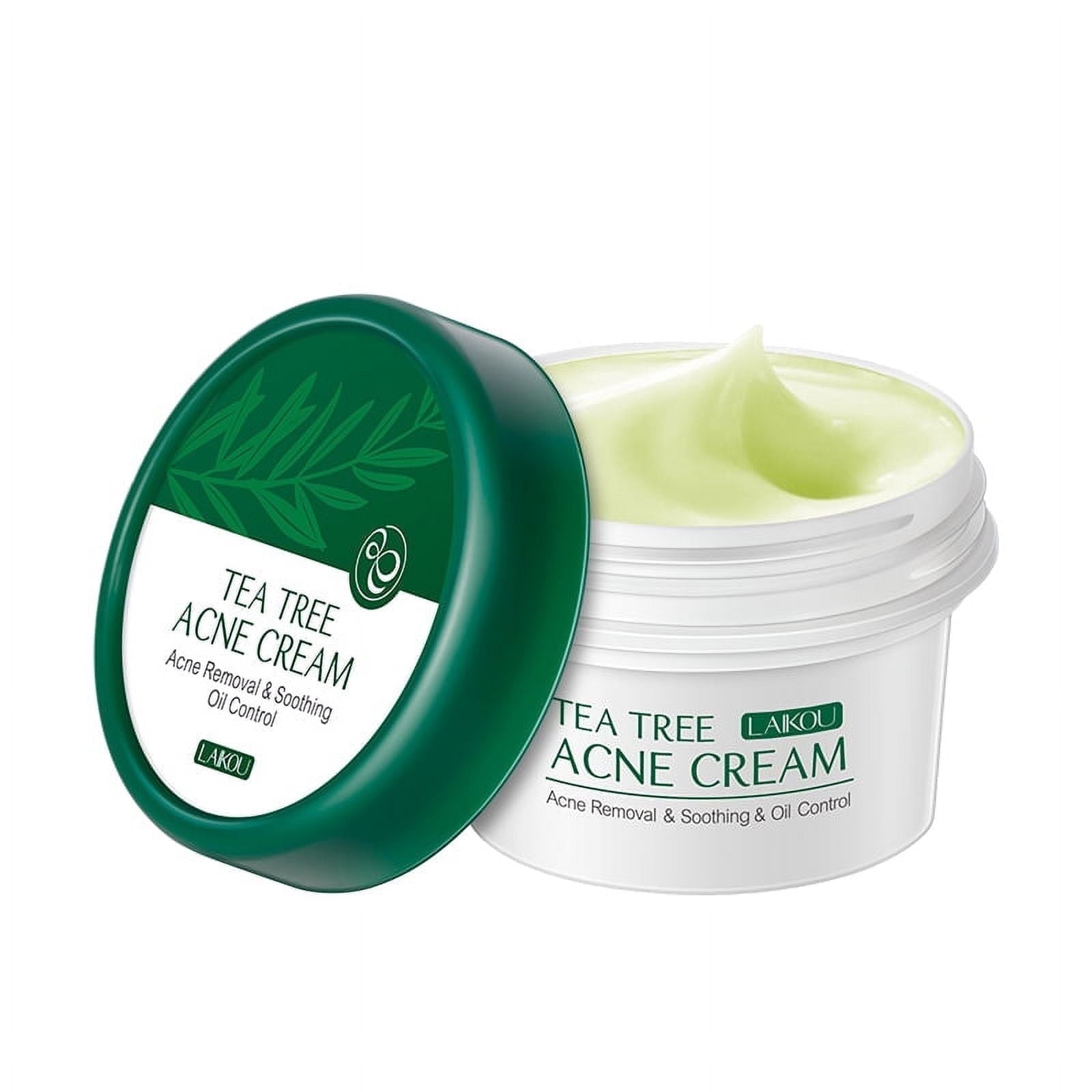 BEUKING Tea Tree Oil Acne Face Cream - Soothing and Nourishing Non-Greasy Moisturizer for Oily, Acne-Prone Skin, Balances and Hydrates with Botanical Ingredients