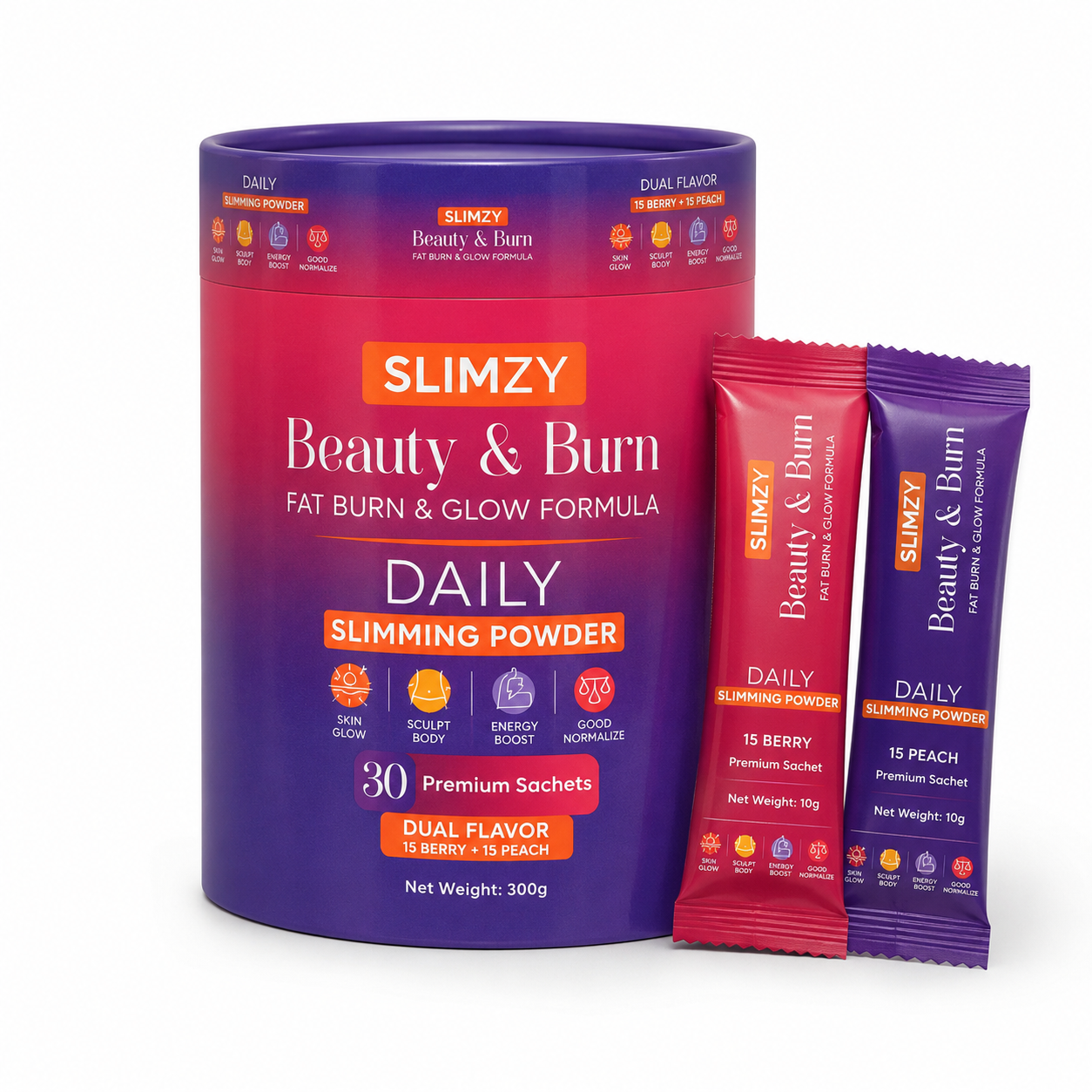 Slimzy Slimming Drink bottle with label, showcasing the Slimzy brand and packaging for a weight loss supplement.