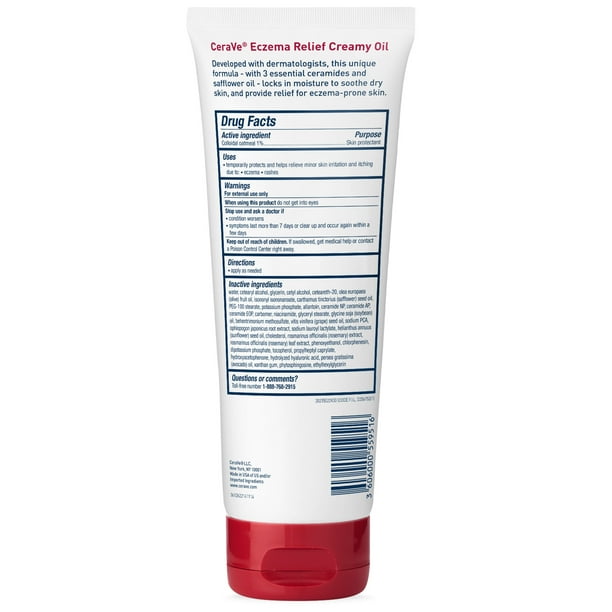 CeraVe Creamy Oil for Eczema Relief - 8 oz for Dry, Itchy Skin