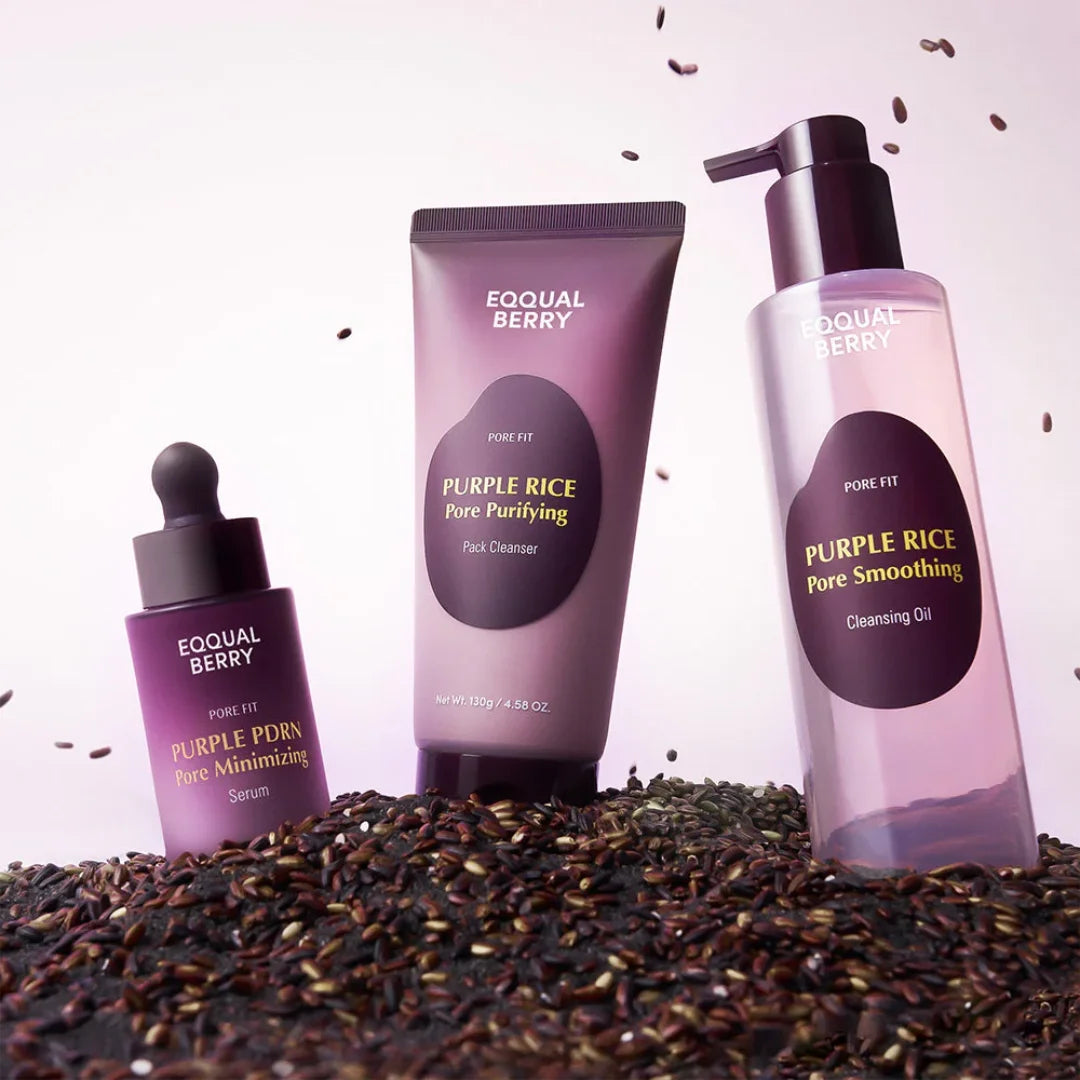 Eqqualberry Purple Rice Pore Care Set – 3pcs - New Moon Beauty