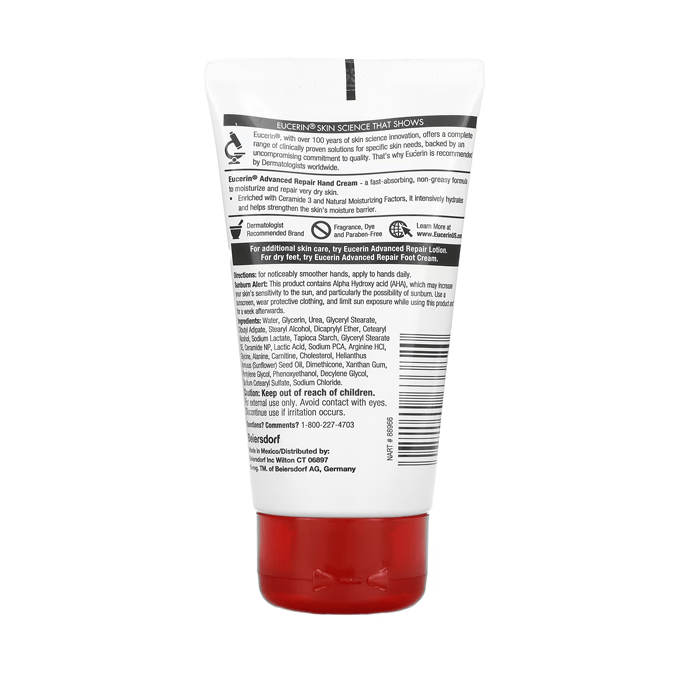Eucerin Advanced Repair Fragrance-Free Hand Cream for Dry Skin - 78g