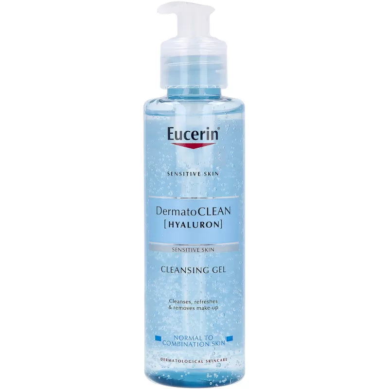 Eucerin Dermatoclean Hyaluron Cleansing Gel for Sensitive Skin - 200ml Bottle