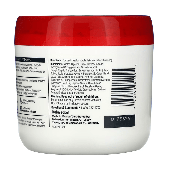 Eucerin Fragrance-Free Advanced Repair Cream Body Lotion for Dry Skin - 454g