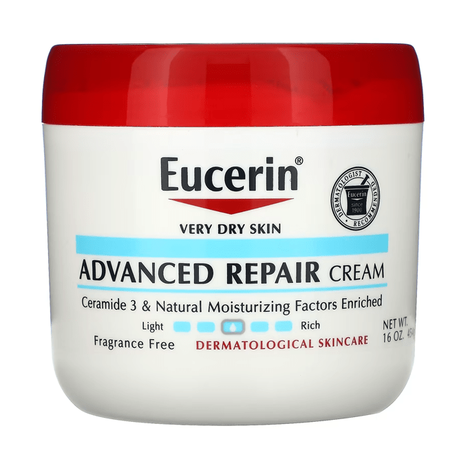 Eucerin Fragrance-Free Advanced Repair Cream Body Lotion for Dry Skin - 454g