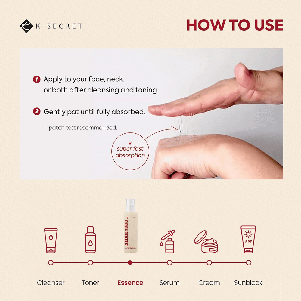 K Secret Seoul 1988 Essence with 97% Snail Mucin and Rice - 100 ml