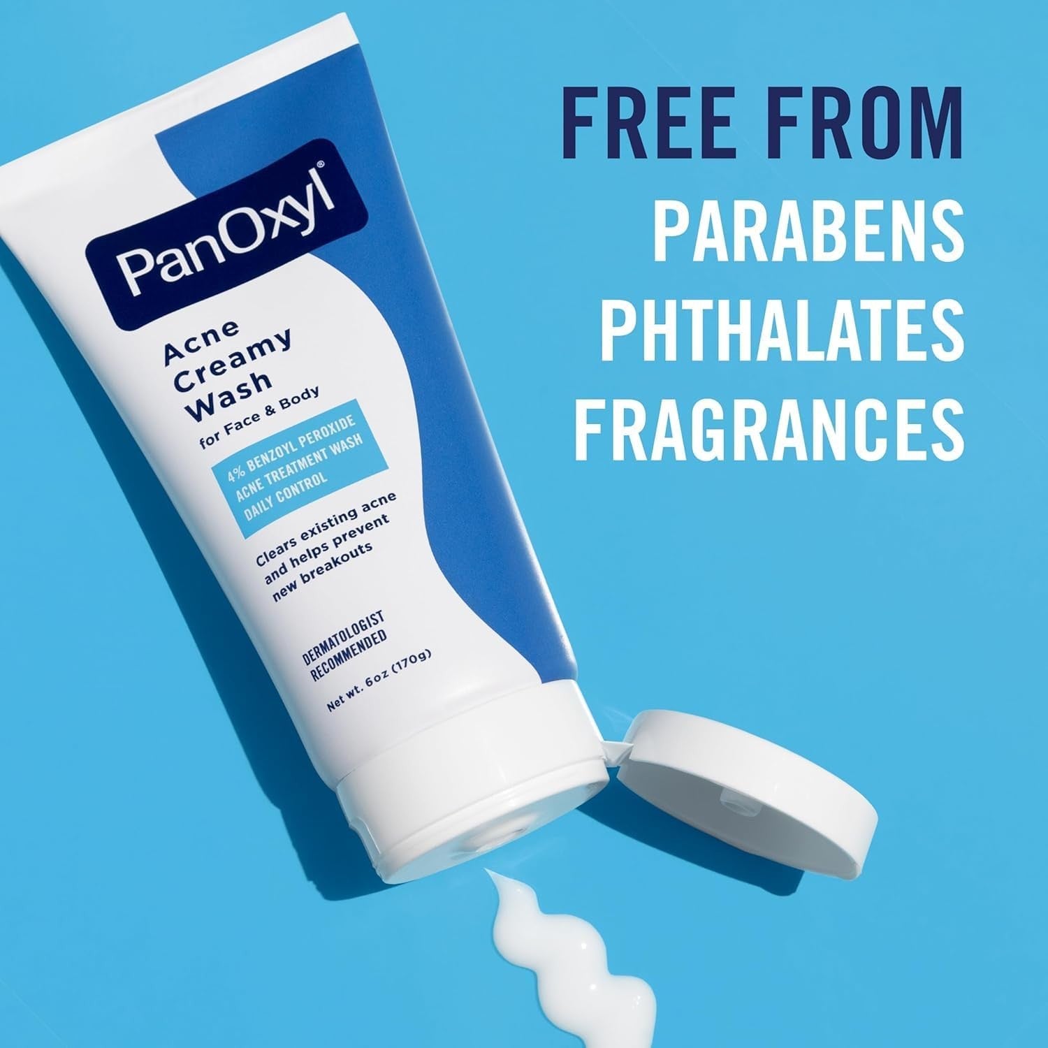 PanOxyl Daily Control Creamy Acne Wash with 4% Benzoyl Peroxide - 170g