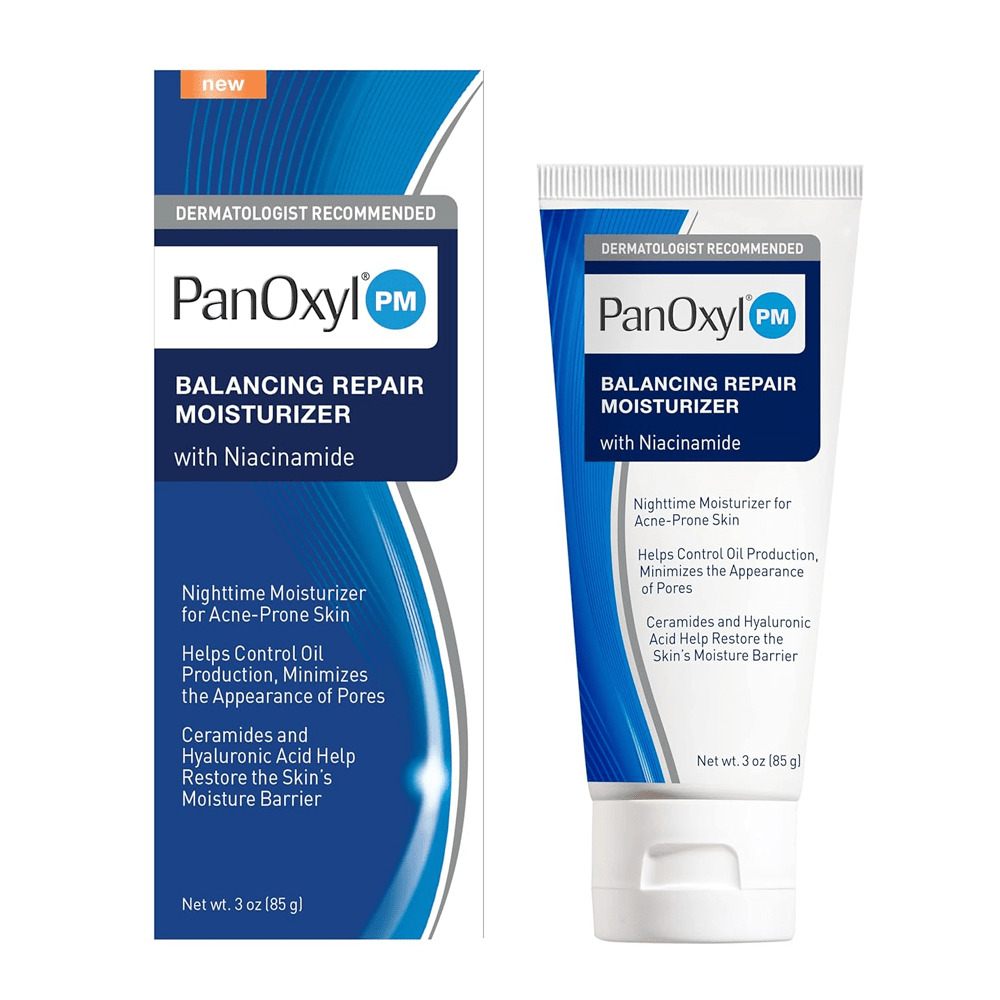 PanOxyl PM Balancing Repair Moisturizer with 4% Niacinamide for Overnight Hydration - 85g
