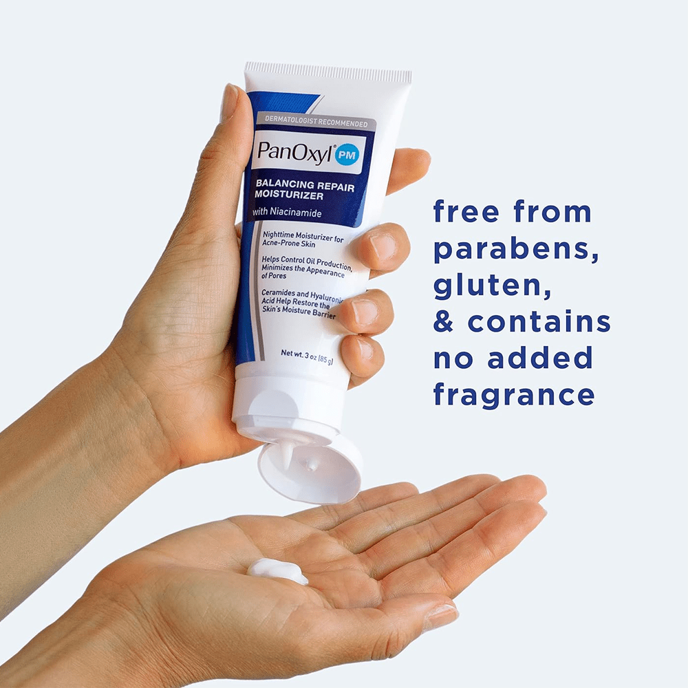 PanOxyl PM Balancing Repair Moisturizer with 4% Niacinamide for Overnight Hydration - 85g