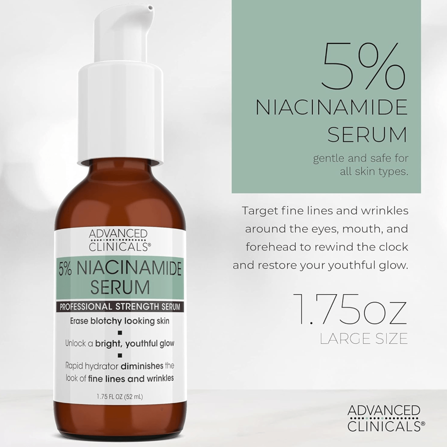 Professional Strength 5% Niacinamide Serum by Advanced Clinicals - 52ml