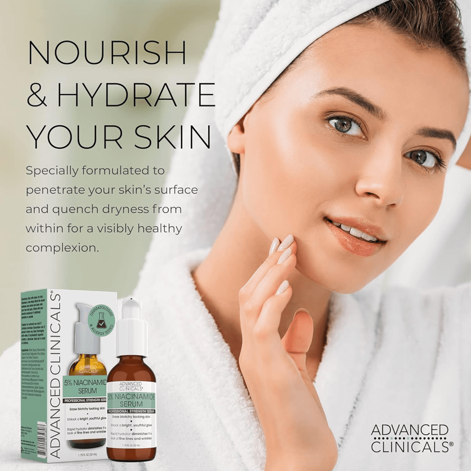 Professional Strength 5% Niacinamide Serum by Advanced Clinicals - 52ml