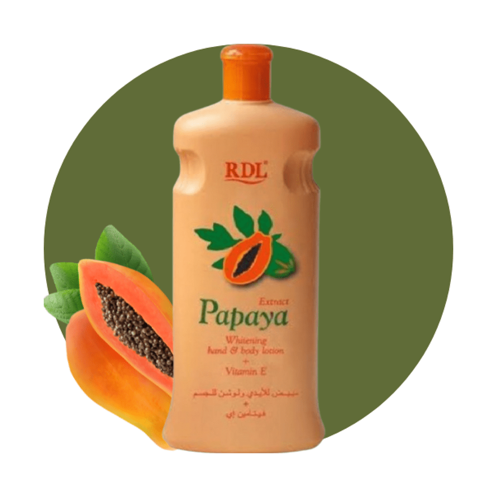 RDL Papaya Extract and Vitamin E Whitening Hand and Body Lotion - 600ml