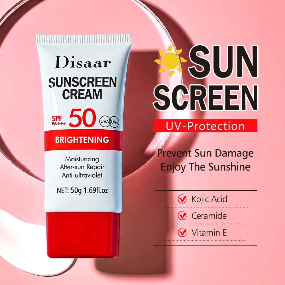 SPF50 Face Body Sunscreen Cream Long Lasting Waterproof UV Protector Sunblock Moisturizing Brightening Skin Protective Cream 50g - AliExpress 66
